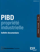 Couverture du livre « PIBD T.852 ; propriété industrielle » de  aux éditions Documentation Francaise