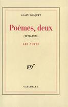 Couverture du livre « Poemes, deux - (1970-1974) » de Alain Bosquet aux éditions Gallimard