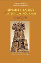 Couverture du livre « Literatura româna ; littérature roumaine t. 4 » de Andreia Roman et Cecile Folschweiller aux éditions Non Lieu