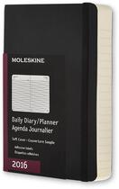 Couverture du livre « Agenda journalier 2016 poche noir couverture souple » de  aux éditions Moleskine