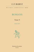 Couverture du livre « Oeuvres complètes XXVII ; romans t.9 ; 1932-1937 » de Charles-Ferdinand Ramuz aux éditions Slatkine