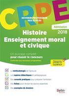 Couverture du livre « Crpe admission histoire - emc » de  aux éditions Belin