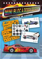 Couverture du livre « Voitures de course ; mini bloc à dessin récréatif » de  aux éditions Cerise Bleue