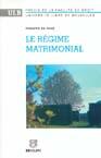 Couverture du livre « Le regime matrimonial » de De Page aux éditions Bruylant