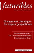 Couverture du livre « Changement climatique : les risques géopolitiques » de Schwartz/Delcroix aux éditions Futuribles