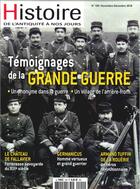 Couverture du livre « Histoire de l'antiquite a nos jours n 100 temoignage premiere guerre mondiale - nov. 2018 » de  aux éditions Histoire Antique Et Medievale