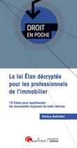 Couverture du livre « Loi Elan ; du nouveau pour les professionnels de l'immobilier et les particuliers » de Patrice Battistini aux éditions Gualino