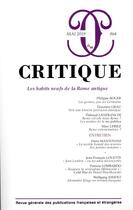 Couverture du livre « Critique 864 » de  aux éditions Minuit