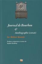 Couverture du livre « Journal de bourbon - autobiographie (extraits) » de Besant Walter aux éditions Uga Éditions