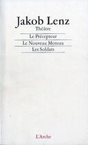 Couverture du livre « Théâtre » de Jakob Lenz aux éditions L'arche