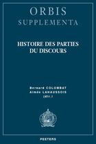 Couverture du livre « Histoire des parties du discours » de  aux éditions Peeters