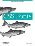 Couverture du livre « CSS Fonts » de Eric-A Meyer aux éditions O`reilly Media