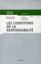 Couverture du livre « Les conditions de la responsabilité (3è édition) » de Viney/Jourdain aux éditions Lgdj