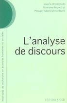 Couverture du livre « L'analyse de discours » de  aux éditions Apogee