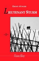 Couverture du livre « Lieutenant Sturm » de Ernst Junger aux éditions Viviane Hamy