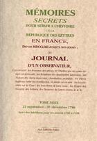 Couverture du livre « Mémoires, secrets ou journal d'un observateur t.16 » de Louis Petit De Bachaumont aux éditions Paleo