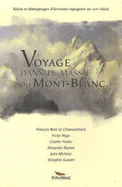 Couverture du livre « Voyage dans le massif du mont-blanc » de  aux éditions Pimientos