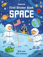 Couverture du livre « First sticker book ; space » de Sam Smith aux éditions Usborne