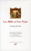 Couverture du livre « Les mille et une nuits Tome 3 ; nuits 719 à 1001 » de Anonyme aux éditions Gallimard