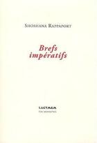 Couverture du livre « Brefs impératifs » de Shoshana Rappaport aux éditions Act Mem