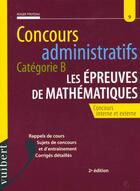 Couverture du livre « Les Epreuves De Mathematiques T.9 » de Prateau aux éditions Vuibert