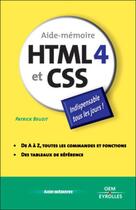 Couverture du livre « HTML4 et CSS : Aide-mémoire » de Patrick Beuzit aux éditions Eyrolles