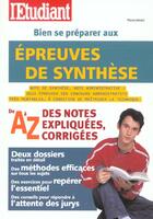 Couverture du livre « Bien se preparer aux epreuves de synthese » de Pierre Gevart aux éditions L'etudiant