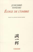 Couverture du livre « Éloge de l'ombre » de Junichiro Tanizaki aux éditions Verdier