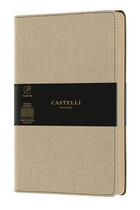 Couverture du livre « Carnet harris grand format quadrille sable » de Castelli aux éditions Castelli Milano