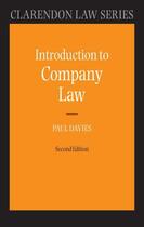 Couverture du livre « Introduction to Company Law » de Paul Davies aux éditions Oup Oxford
