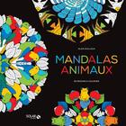Couverture du livre « Black coloriage ; mandalas animaux » de Alan Guilloux aux éditions Solar