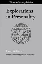 Couverture du livre « Explorations in Personality » de Murray Henry A aux éditions Oxford University Press Usa