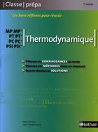 Couverture du livre « CLASSE PREPA ; thermodynamique ; MP-MP-PT-PT-PC-PC-PSI-PSI ; 2ème année (édition 2008) » de Marc Venturi aux éditions Nathan