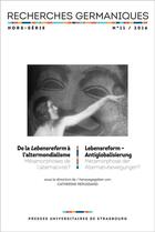 Couverture du livre « Recherches germaniques hors-serie, n 11/2016. de la lebensreform » de Catherine Repussard aux éditions Pu De Strasbourg