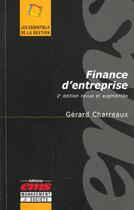 Couverture du livre « Finance d'entreprise (2e édition) » de Gerard Charreaux aux éditions Ems