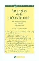 Couverture du livre « Aux origines de la poesie allemande » de  aux éditions Cnrs