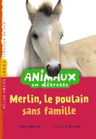 Couverture du livre « ANIMAUX EN DETRESSE T.3 ; merlin, le poulain sans famille » de Lucie Rioland et Tina Nolan aux éditions Milan