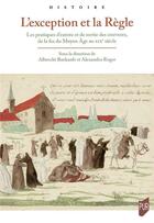 Couverture du livre « L'exception et la Règle » de Albrecht Burkardt et Alexandra Roger aux éditions Pu De Rennes