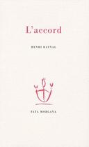 Couverture du livre « L'accord » de Henri Raynal aux éditions Fata Morgana