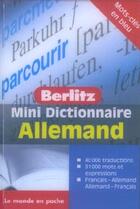 Couverture du livre « Mini dictionnaire allemand » de  aux éditions Berlitz