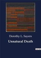 Couverture du livre « Unnatural death » de Dorothy L. Sayers aux éditions Culturea