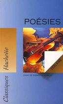 Couverture du livre « Poesies ; Extraits » de Paul Verlaine aux éditions Hachette Education