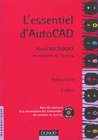 Couverture du livre « L'Essentiel D'Autocad » de Gorce aux éditions Dunod