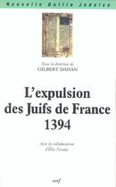 Couverture du livre « L'expulsion des juifs de france 1394 » de Gilbert Dahan aux éditions Cerf