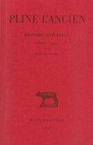 Couverture du livre « Histoire naturelle ; livre V, 1e partie » de Pline L'Ancien aux éditions Belles Lettres