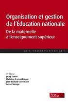 Couverture du livre « Organisation et gestion de l'éducation nationale (11e édition) » de  aux éditions Berger-levrault