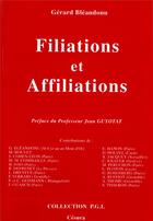 Couverture du livre « FILIATIONS ET AFFILIATIONS » de Bleandonu aux éditions Cesura