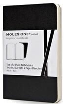 Couverture du livre « Carnet volant set de 2 grand format page blanche noir » de Moleskine aux éditions Moleskine Papet