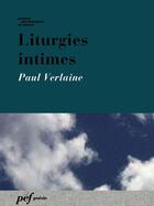 Couverture du livre « Liturgies intimes » de Paul Verlaine aux éditions Presses Electroniques De France