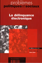 Couverture du livre « La délinquance électronique » de Nacer Lalam aux éditions Documentation Francaise